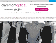Tablet Screenshot of claremontoptical.com.au